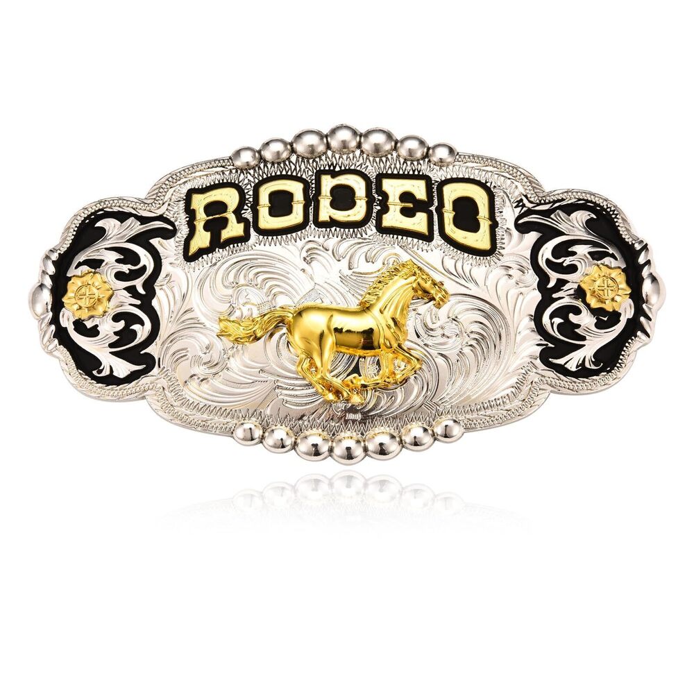7826 Horse Rodeo Belt Buckle , Large Size Western Cowboy Buckle